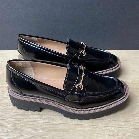 SAM EDELMAN Laurs Platform Lug Sole Loafer Black Size 10 US EUC - Picture 4 of 10